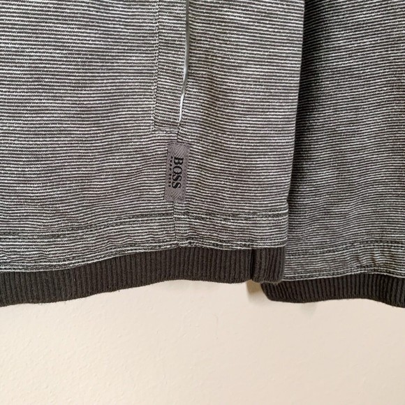 Boss Hugo Boss Cannobio 21 Sweater Men's XL Mock Neck Zip Pockets Gray - Picture 2 of 7